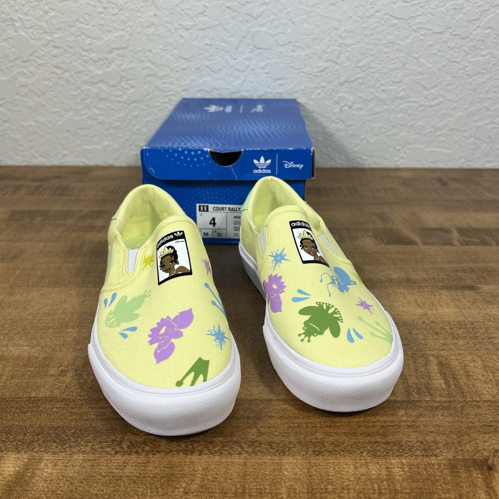 Adidas Disney Court Rallye Slip-On Shoes H02653 The Princess and‎ the Frog Sz 4